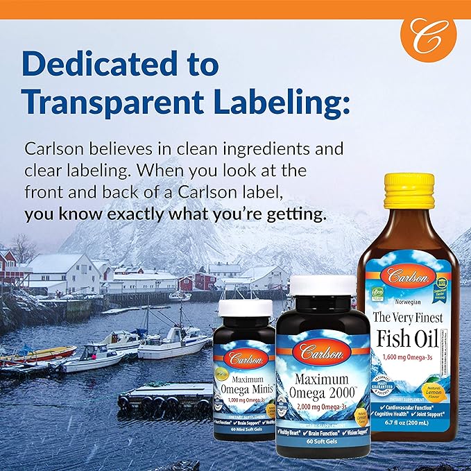 Carlson - Cod Liver Oil Gems Low Vitamin A 230 mg Omega-3s Norwegian Wild Caught Sustainably Sourced 300 Softgels