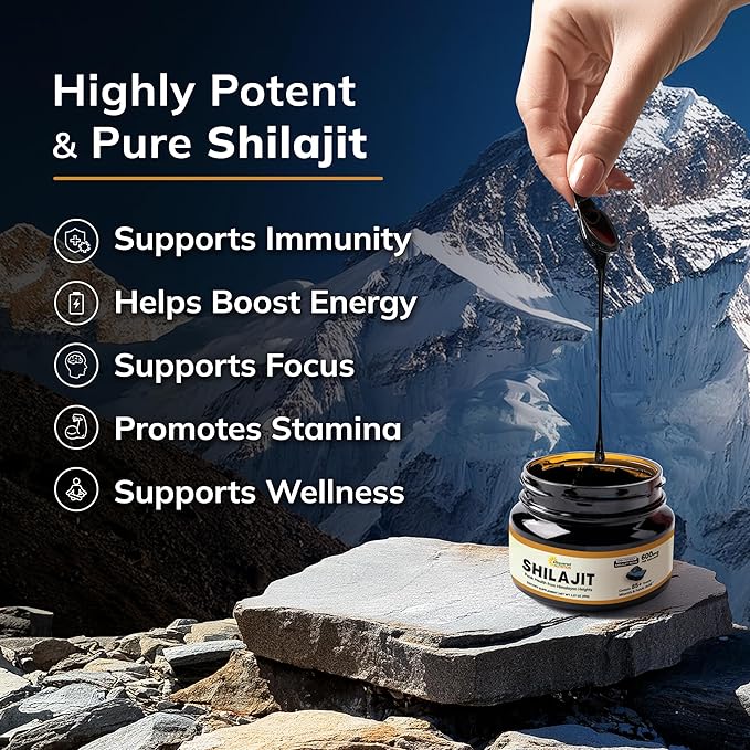 Pure Himalayan Shilajit Resin for Men &amp Women - 600mg - Natural Extract Supplement with 85+ Trace Minerals &amp Fulvic Acid - Alternative to Capsules Gummies Tablets &amp Drops