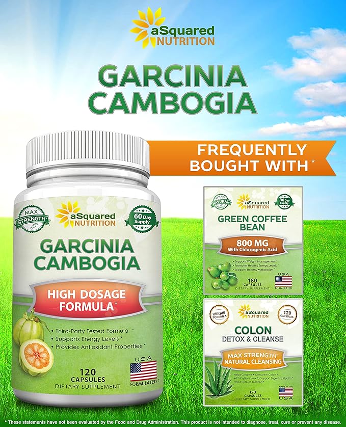 100% Pure Garcinia Cambogia Extract - 120 Capsules Ultra High Strength HCA Natural Weight Loss Diet Pills XT Best Extreme Fat Burner Slim &amp Detox Max Premium Blocker for Men &amp Women Made