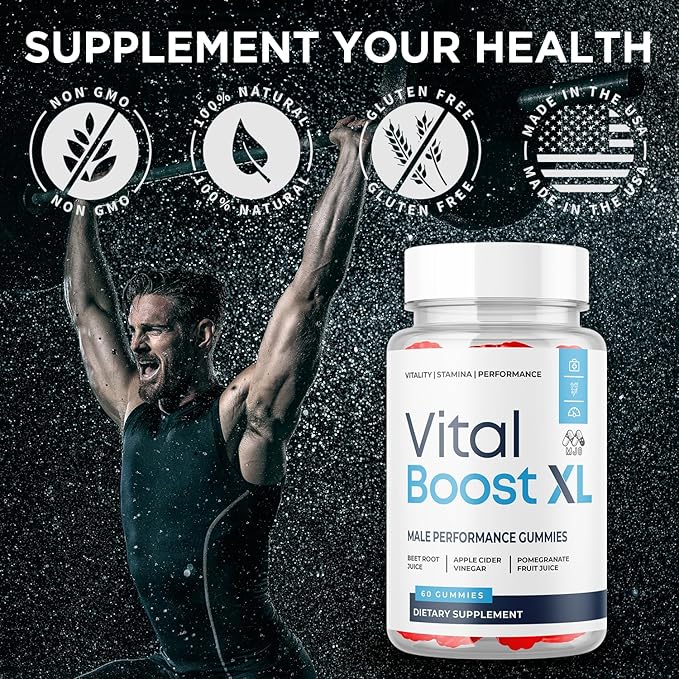(5 Pack) Vital Boost XL Gummies Official VitalBoost X L Gummys for Men with All Natural Ingredients Vital Boost XL Advanced for Wellness Support with Premium Active Lifestyle Vitamins (300 Gummies)