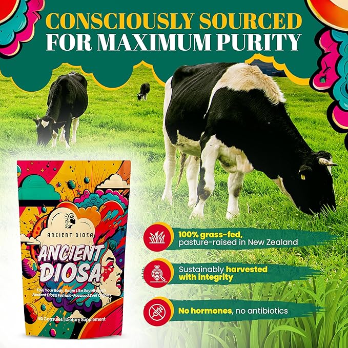 Grass Fed Beef Liver Capsules - Female-Focused Organ Supplement with Liver Heart Ovary &amp Uterus - Supports Hormone Balance &amp Vitality Whole Body Wellness - 60 Capsules