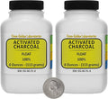 Activated Charcoal [C] 100% ACS Grade Float Powder 8 Oz in Two Space-Saver Bottles