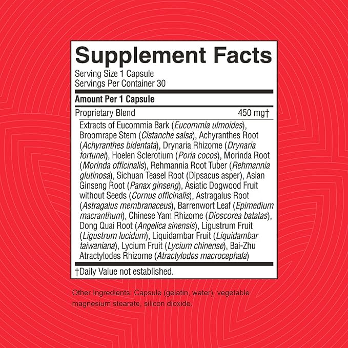 Nature's Sunshine KB-C Chinese TCM Concentrate 30 Capsules | Strengthens the Urinary System Supports the Structural System and May Help the Body Restore Energy