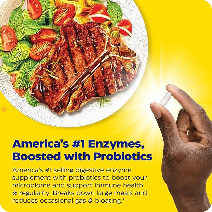 Enzymedica Digest Gold + Probiotics 2-in-1 Digestive Enzymes &amp Probiotic Support Promotes Gut Health with 1 Billion Active Cultures 45 Capsules