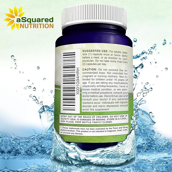aSquared Nutrition SAM-e 400mg Supplement - 90 Capsules - Same (S-Adenosyl Methionine) to Support Mood Joint Health and Brain Function - Extra Strength Vegan SAM e Pills