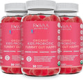 Kid Probiotic Gummies For Digestive Health Chewable Daily Probiotic For Kids Ages 4+. Oral Care Abdominal Discomfort Gut Health. Strawberry Flavor USDA Organic Probiotics for Children 90ct (3)