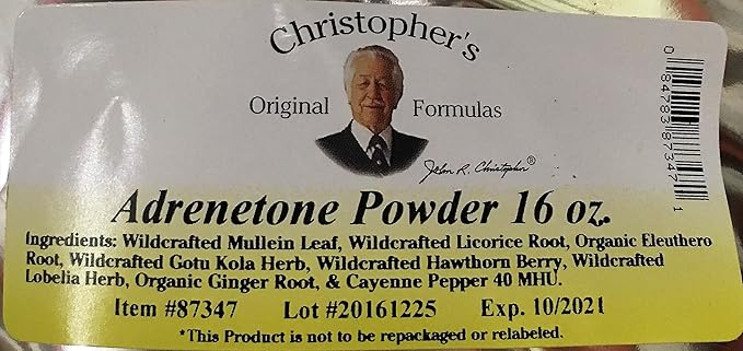 Christophers Original Formulas Adrenetone Powder 16 Oz