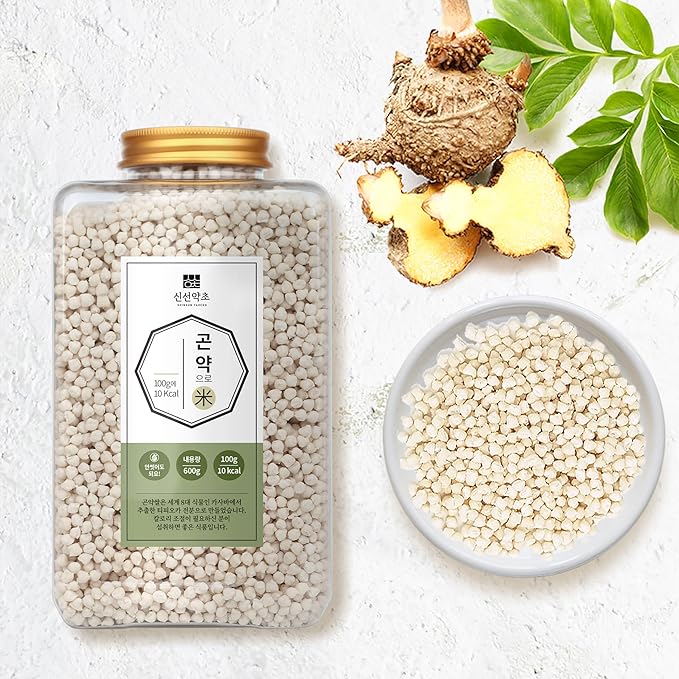 SHINSUN YAKCHO evil's-Tongue Jelly Rice | 600g | 1 Container Low Cal &amp Low Carb Pre-Washed 곤약쌀