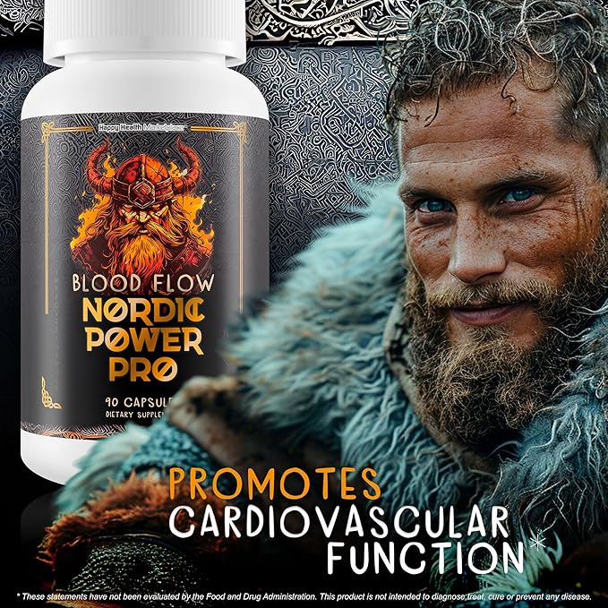 Blood Flow Nordic Power Pro - Our Best Blood Circulation Supplements for Men - Increase Blood Flow Care - Better Blood Flow Nordic Power Male Pills - Male Nordic Power Supplement for Max Blood Flow