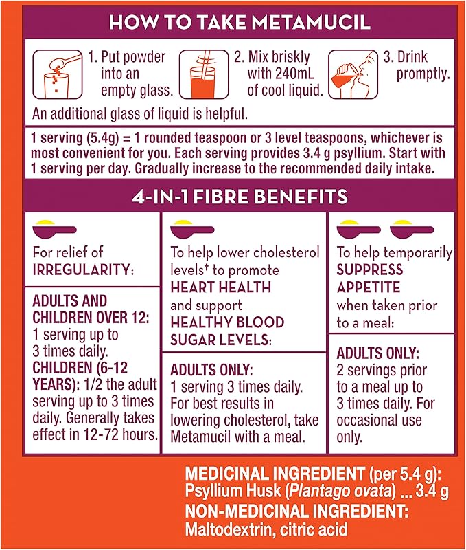 METAMUCIL Powder with NO Added Sweetener 283g