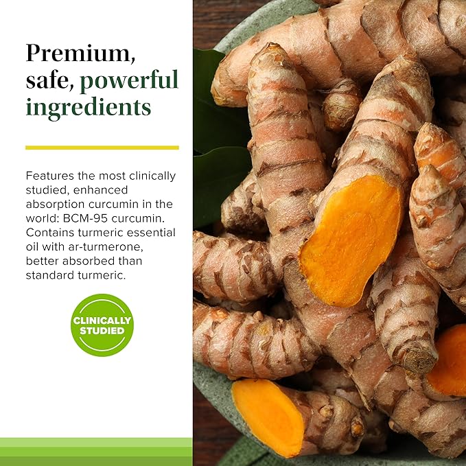 Terry Naturally Curamin Extra Strength - Curcumin &amp Boswellia Supplement for Healthy Circulation Support - Turmeric Supplement to Support Joints Muscle Health &amp Endorphin Production - 60 Tabl