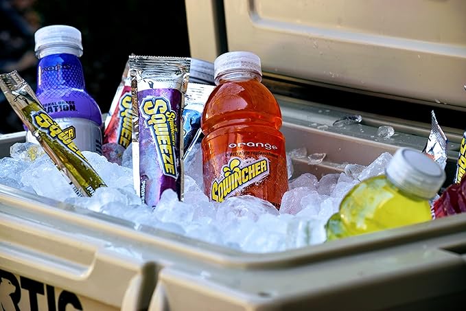 Sqwincher Activity Drink Bottles | Grape Flavored | Low Calorie | Low Sodium | Ready-to-Drink | Electrolyte Replenishment Hydration Drink | 20 oz (Case of 24)