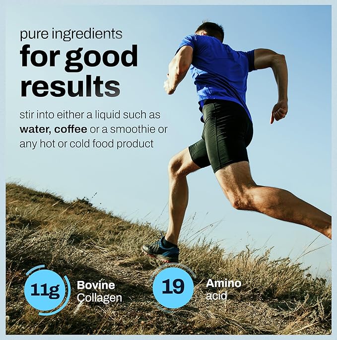 Collagen Peptides Powder – Unflavored Hydrolyzed Type I &amp III Collagen Grass-Fed Non-GMO 16 oz
