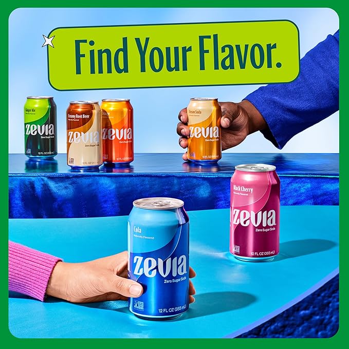 Zevia Zero Calorie Soda Ginger Ale 12 Ounce Cans (Pack of 20)