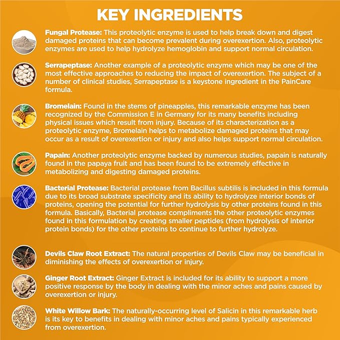 HerbaMe Proteolytic Enzymes Supplement with Serrapeptase - Devils Claw 90 Capsules Promotes Joints Relief Muscle and Tissue Health with Lasting Mobility Athletes Post Workout Recovery Support