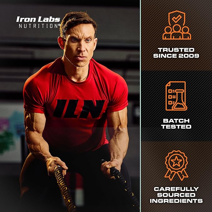 Iron Labs ZM6 - High Strength Zinc and Magnesium Supplement - 180 Vegetarian Capsules (3 Month Supply) - Super Enhanced Zinc Magnesium Aspartate and B6 Complex