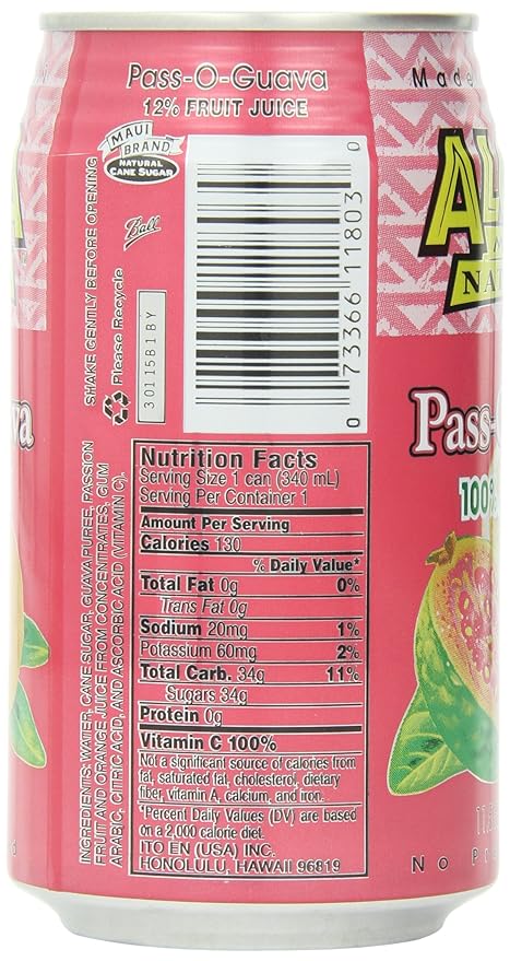Aloha Maid Juice Pass-O-Guava 11.5-Ounce (Pack of 24)