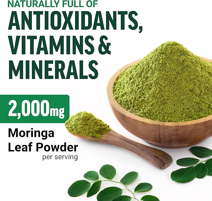 Force Factor Modern Moringa Powder to Support Energy Vitality &amp Immune Health Complete Green Superfood with Antioxidants Naturally Unflavored ~30 Servings