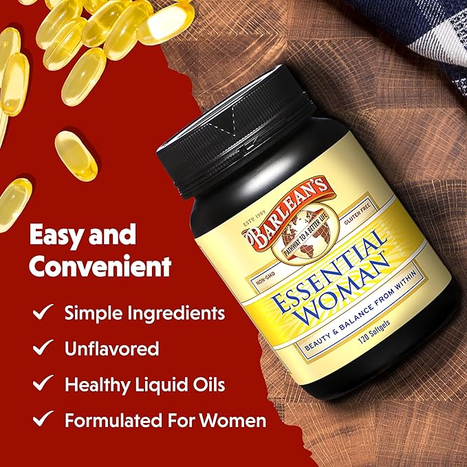 Barlean's Organic Oils Essential Woman 120 Count Bottle