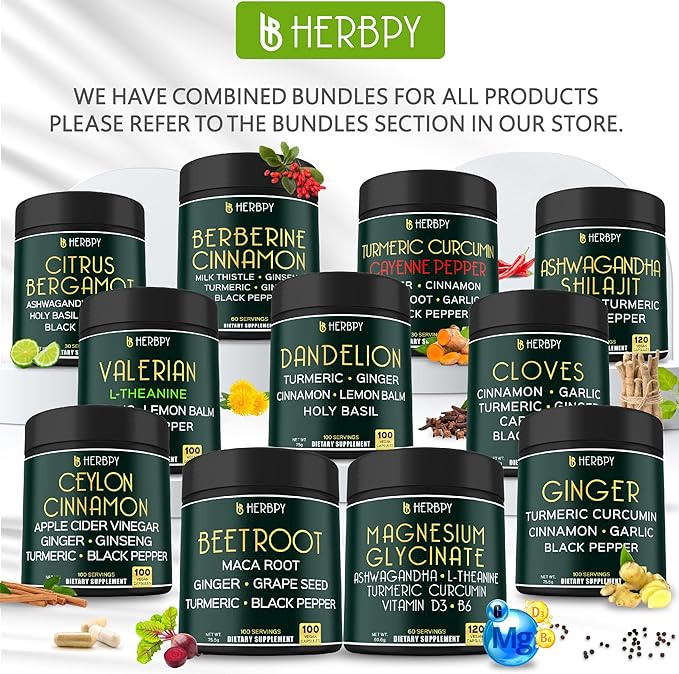 Herbpy Bundle 6in1 Beet Root Capsules &amp 6in1 Citrus Bergamot Supplement