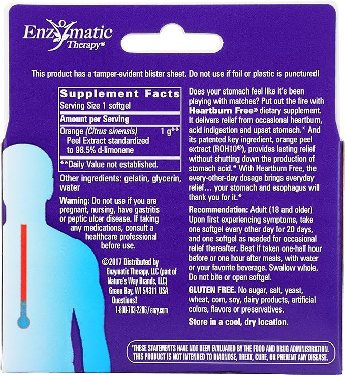 Enzymatic Therapy - Heartburn Free w/ ROH10 - 10 softgels