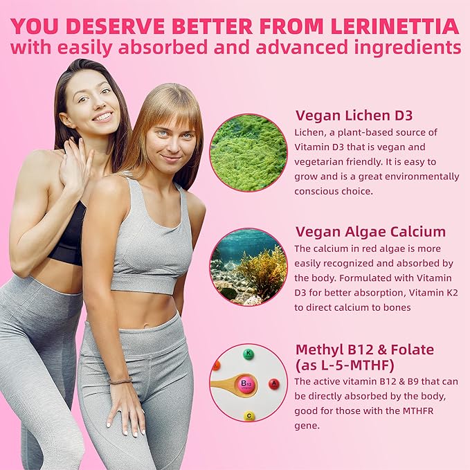 Multivitamin for Women Gummies for 40+ with Omega-3 Niacinamide B-Complex Lutein Iron Choline Phosphatidylserine Vitamin D3 - Vegan Sugar Free 60Count