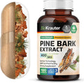BIO KRAUTER® Pine Bark Extract for Circulatory &amp Antioxidant Support - Vegan French Maritime Pine Bark Herbal Supplements - Natural Antioxidants &amp Skin Support - 400 mg per Serving 100 Сapsul