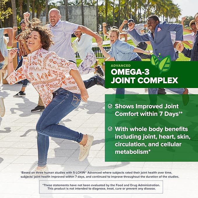 Osteo Bi-Flex Advanced Omega-3 Joint Complex Algae Oil Plant-Based Supplement Improve Joint Function Strength Flexibility Mobility 80 Softgels