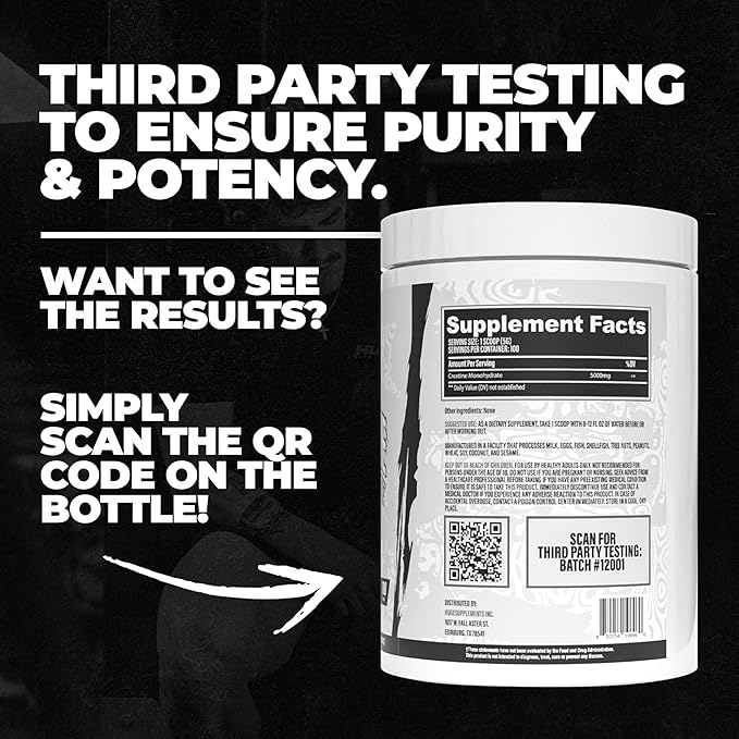 Pure Micronized Creatine Monohydrate Powder - Third Party Tested 500 Grams Micronized for Optimal Absorption Clinically Dosed No Additives Unflavored &amp Easy to Mix (100 Servings)