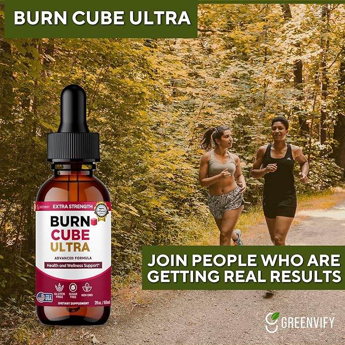 Burn Cube Ultra Extra Strength Advanced Formula Health and Wellness Support 60 Servings 2 fl oz Liquid Drops (2)