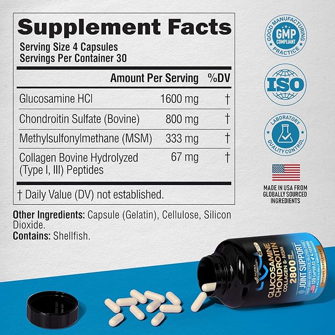 NUTRAHARMONY Glucosamine Chondroitin &amp Boswellia Extract Capsules