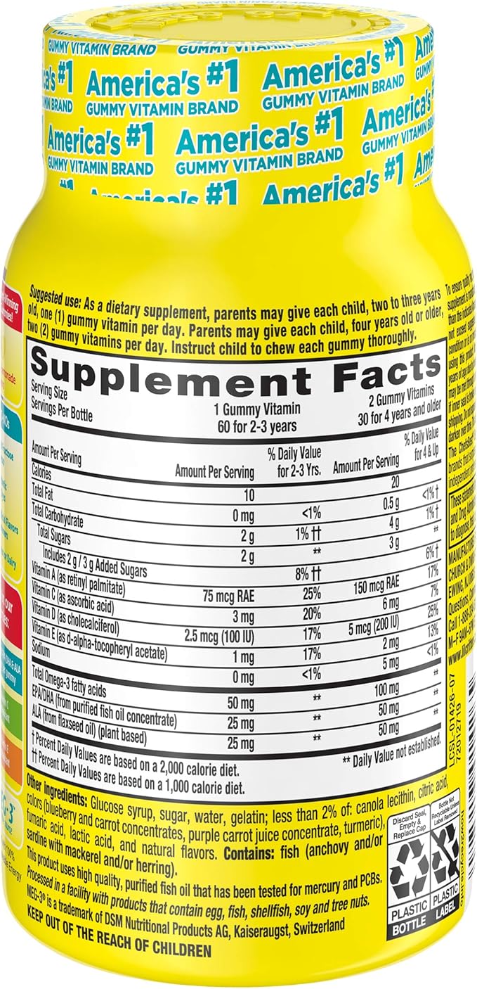 Lil Critters Omega-3 DHA LemonadeChewable 60 Count Pack of 2