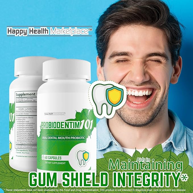 Probio Dentim 101 Oral Probiotics for Teeth and Gums - Pro Dental Probiotics for Oral and Dental Health - Mouth Probiotic Teeth Probiotic - Healthy Prodentim101 Oralbiotics Now - Oral Health Biotics