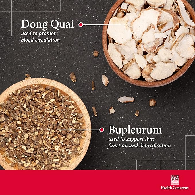 Health Concerns Bupleurum Entangled Qi Formula – Women's Hormonal Balance &amp Cyst Support Supplement – Traditional Chinese Herbal Formula – Blood Flow Liver Qi Cleanse – 90 Capsules