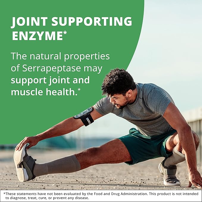 Nutramedix Serrapeptase Supplement - Proteolytic Enzymes for Digestion + Inulin - Made to Support Digestive Health Support - Gluten Soy and Dairy-Free (60 Capsules)