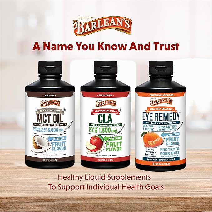 Barlean's MCT Oil Supplement Coconut Flavored for Keto Coffee Emulsified Creamy Liquid Syrup with 5400mg Plant-Based MCT's to Support Energy Focus and Wellness 16 oz