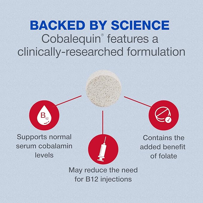 Nutramax Cobalequin B12 for Dogs Oral Cobalamin Supplement with Folate Vitamin B12 for Dogs Over 22 lbs. Supports GI Health Chewable Tablets 45 Count