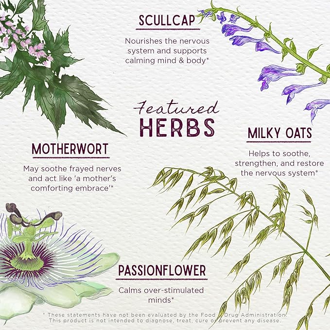 WishGarden Herbs Emotional Ally - Mood Support Tincture with St. John's Wort Passionflower &amp Skullcap - Stress Relief Supplement - Organic Liquid Herbal Extract 2oz