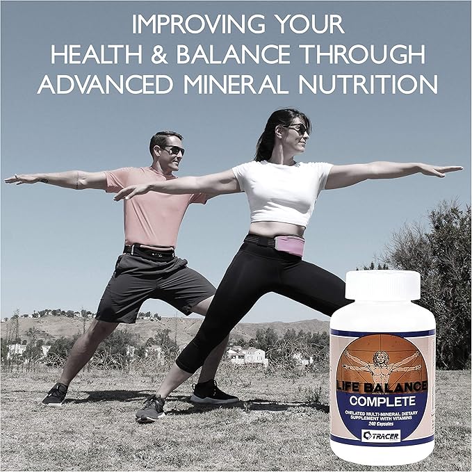 Life Balance Complete - Chelated Multi-Mineral Dietary Supplement with Vitamins - with Real Amino Acid Chelated Trace Minerals - Fill The Gaps in Your Nutrition - Made in The USA - 240 Capsules