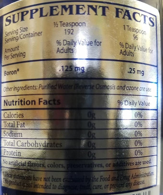 Boron Supplement - Angstrom Boron Liquid Ionic Boron Supplement- 16 oz.