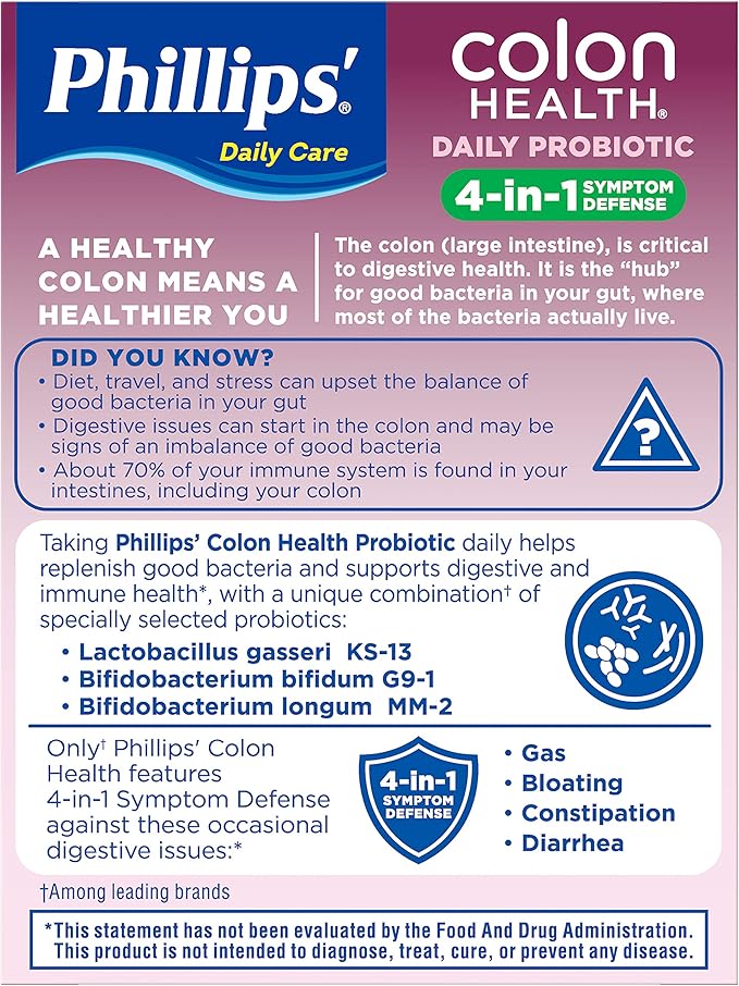 Phillips' Colon Health Probiotic Capsules 30-Count Bottle - Buy Packs and Save (Pack of 2)