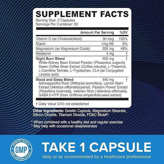 MAV NUTRITION Night Time Fat Burner Capsules and Probiotic &amp Prebiotic Capsules | Overnight Metabolism Booster for Stomach Fat Burning Gut Health Support | Comprehensive Digestive Wellness