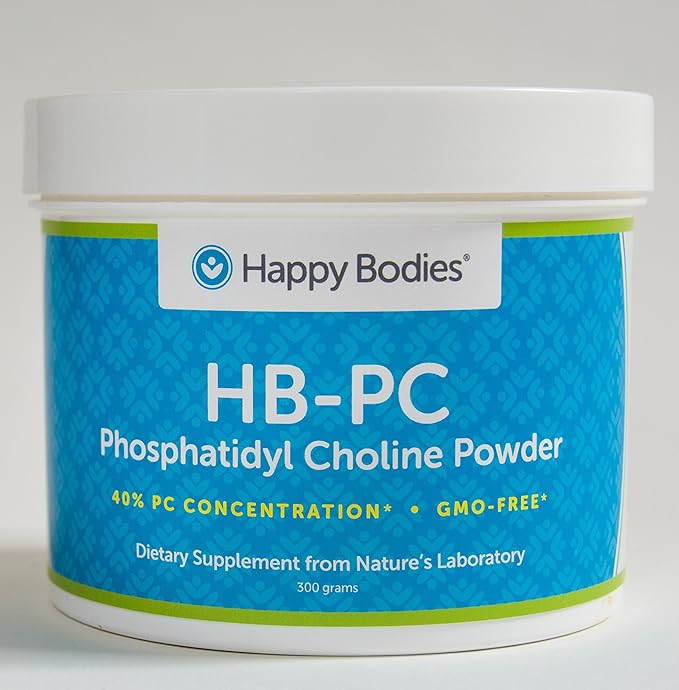 HB-PC Phosphatidyl Choline-40% 300 g GMO-FREE Powder (HBPC) Happy Bodies