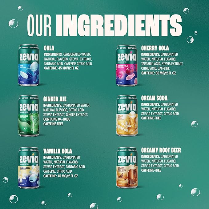 Zevia Zero Calorie Soda Nostalgic Variety Pack 12 Fl Oz (Pack of 20)