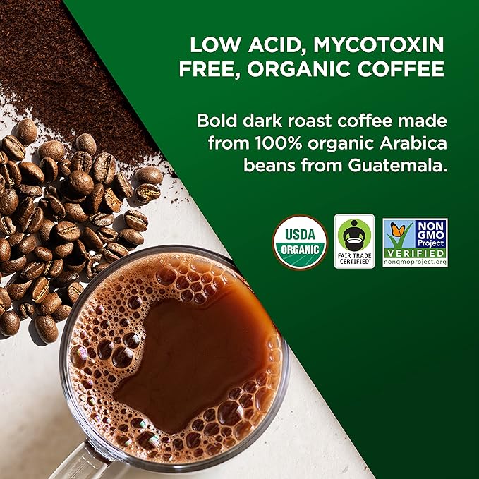 VitaCup Perfect Low Acid Ground Coffee 11 oz &amp Keto + Collagen Vanilla Creamer 10 oz | Infused with Superfoods (Collagen Coconut Water MCT Dairy-Free) for body and brain health