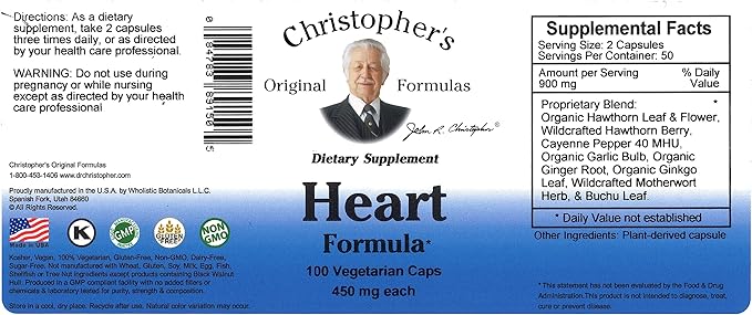 Christopher's Original Formulas Dr Heart Formula Caps 100 Count