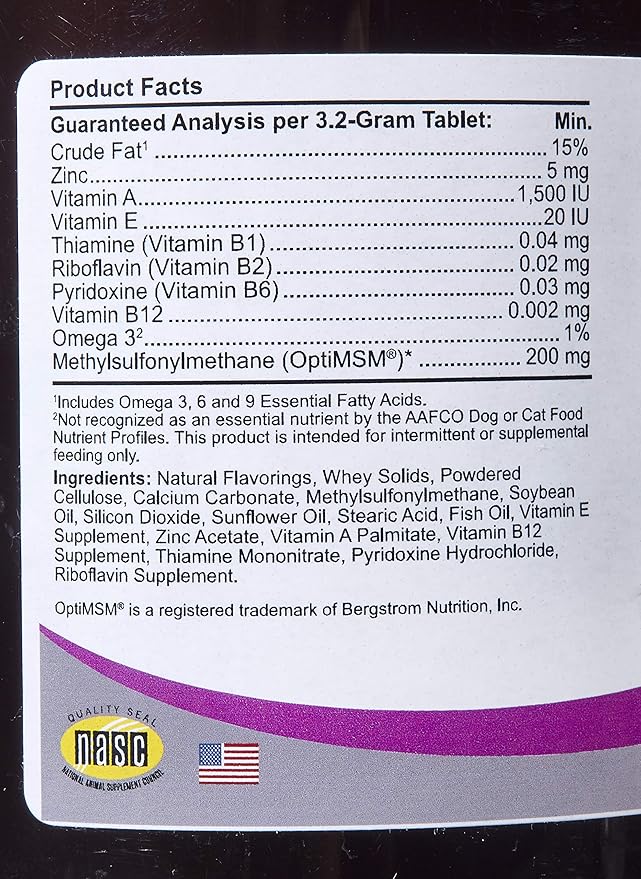 Kala Health Comfort DermGard Skin and Coat Supplement for Dogs 150 Count Supports Healthy Skin Shiny &amp Reduce Excessive Shedding Contains MSM Fish Oil &amp Omega 3 6 and 9 Essential Fatty