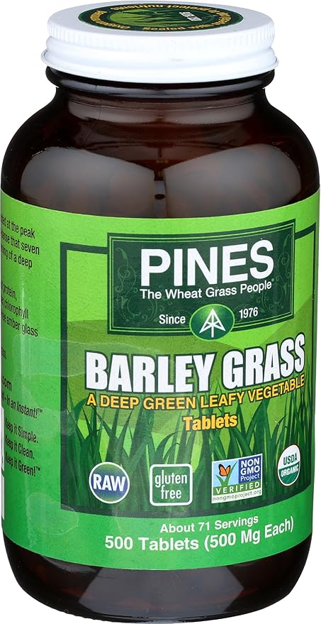 Pines Organic Barley Grass 500 Count Tablets