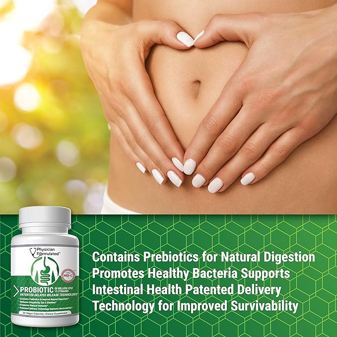 Probiotics for Women &amp Men - 50 Billion 15 Strains Slow Release DR Capsules &amp Prebiotics to Improve Digestive Health Immune Support Supplement Full Month Supply