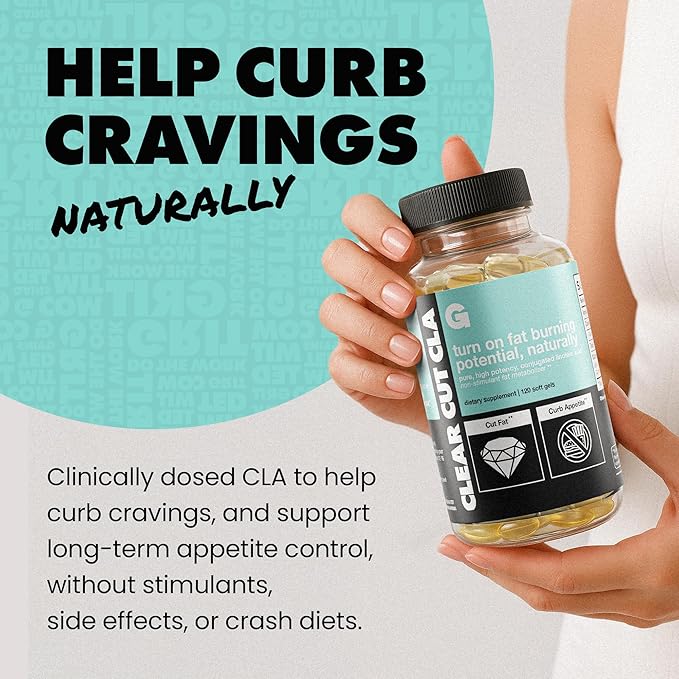 Gains in Bulk Clear Cut CLA Pure Conjugated Linoleic Acid Supplements for Men &amp Women to Support Body Composition &amp Fitness Goals Gluten Free Vegan Non GMO 1000 MG per Capsule 30 Serving